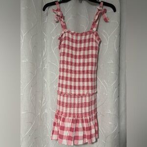 Sincerely Jules Pink and White Plaid Dress